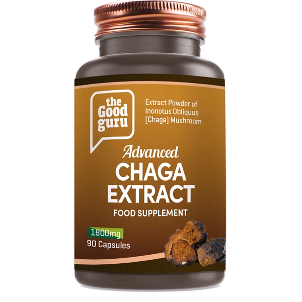 the Good guru - Chaga Mushroom Extract 1800mg (90 Capsules)