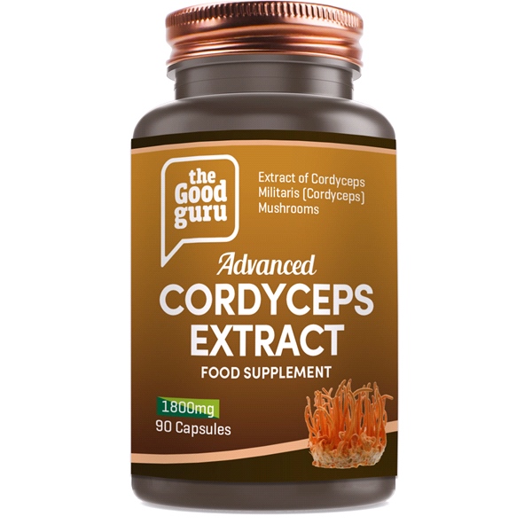 the Good guru - Cordyceps Mushroom Extract 1800mg (90 Capsules)