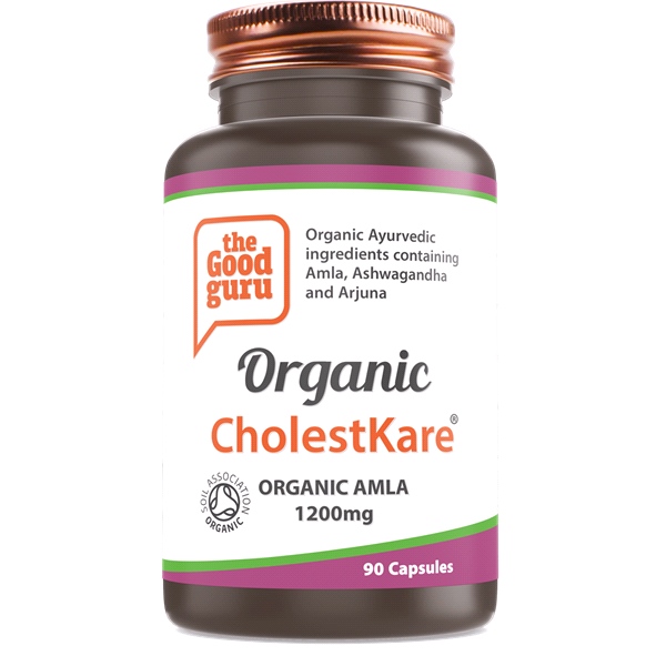 the Good guru - Organic CholestKare - Helps Maintain Healthy Cholesterol Levels (90 Vegan Capsules)