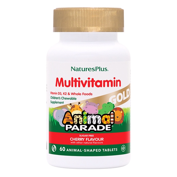 Natures Plus - Animal Parade® GOLD Childrens Chewable Multi - Cherry Flavor (60 Animal Shaped Tablets)