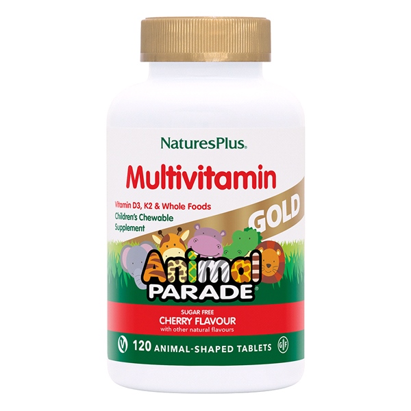 Natures Plus - Animal Parade® GOLD Childrens Chewable Multi - Cherry Flavor (120 Animal Shaped Tablets)