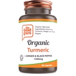 Organic Turmeric + Organic Ginger & Black Pepper - Helps Adapt to Stressful Situations by Reducing Anxiety (90 Vegan Capsules)